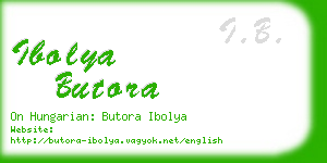 ibolya butora business card